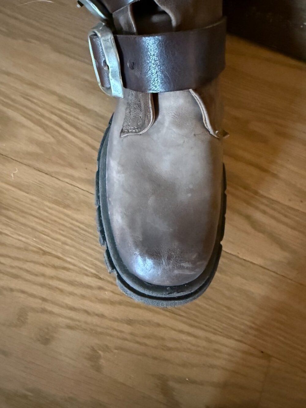 A.S.98 Hamish Buckle Combat Boots in Brown (Rock) Leather - Size 38 - Picture 8 of 11